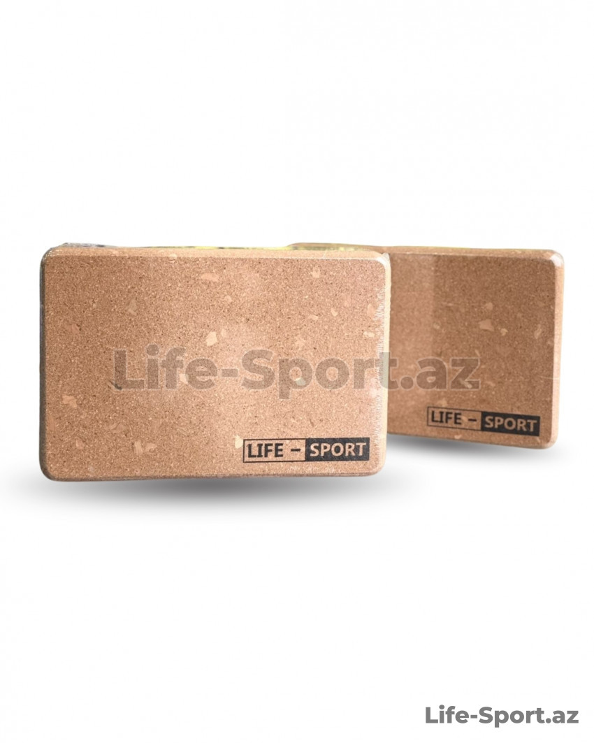 Life-Sport Cork Yoga Brick (Mantar Yoga Kərpici)
